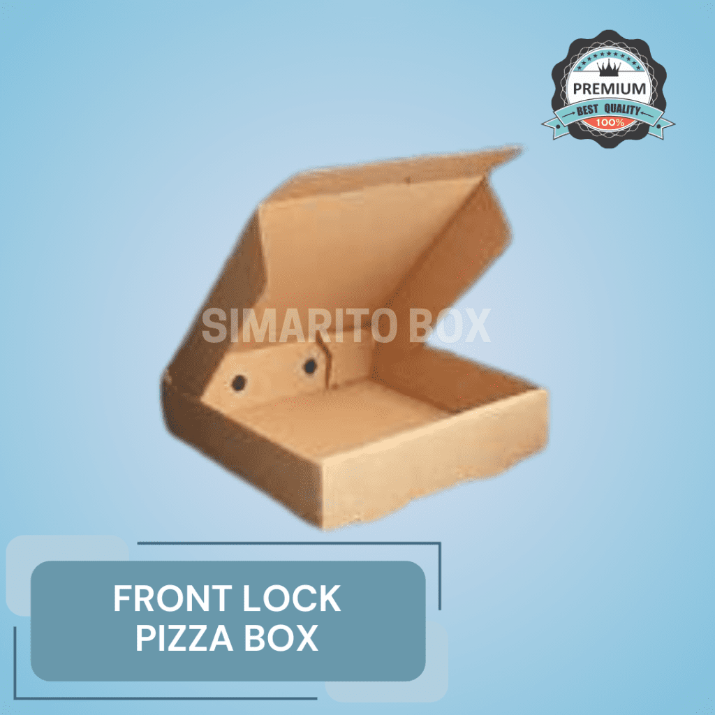 Custom Full-Color Corrugated Box: Front Lock/Pizza